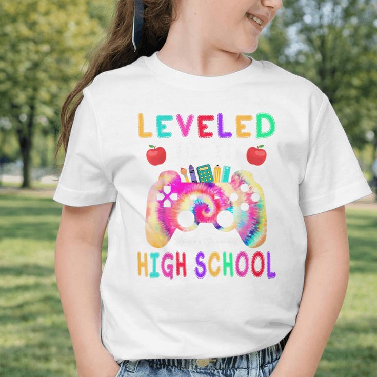 Leveled Up To High School Gaming Fun Back To School Tie Dye Graphic Toddler T-Shirt Leveled Up To High School Gaming Fun Back To School Tie Dye Graphic Toddler T-Shirt
