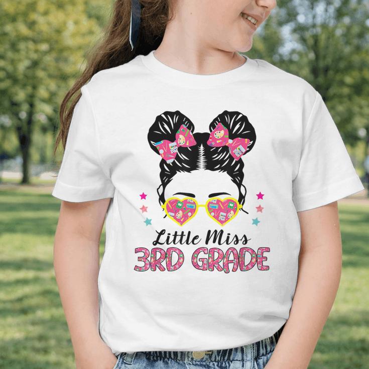 Little Miss 3rd Grade Messy Bun Back To School Graphic Toddler T-Shirt Little Miss 3rd Grade Messy Bun Back To School Graphic Toddler T-Shirt