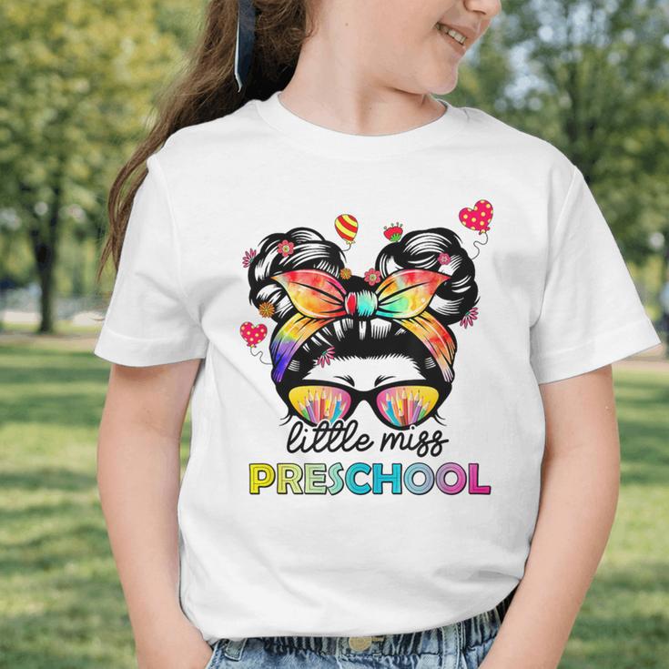 Little Miss Preschool Back To School Messy Kids Girls Graphic Toddler T-Shirt