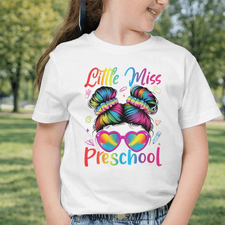 Little Miss Preschool Messy Bun Back To School Girl Women Graphic Toddler T-Shirt Little Miss Preschool Messy Bun Back To School Girl Women Graphic Toddler T-Shirt