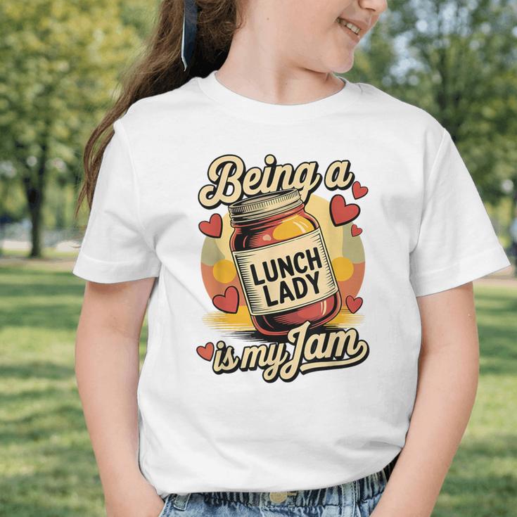 Being a Lunch Lady Is My Jam Retro Jam Jar Back To School Graphic Toddler T-Shirt Being a Lunch Lady Is My Jam Retro Jam Jar Back To School Graphic Toddler T-Shirt