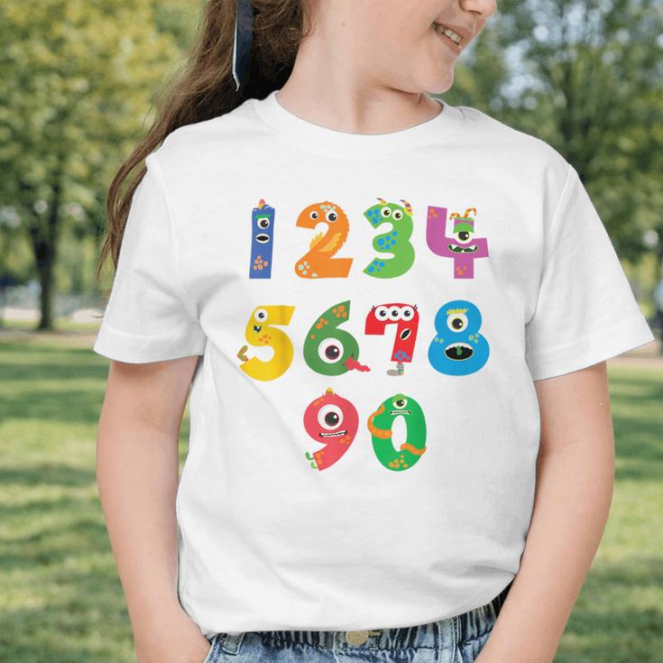 Monster Numbers Learning Cute Numbers 0-9 Back To School Graphic Toddler T-Shirt Monster Numbers Learning Cute Numbers 0-9 Back To School Graphic Toddler T-Shirt