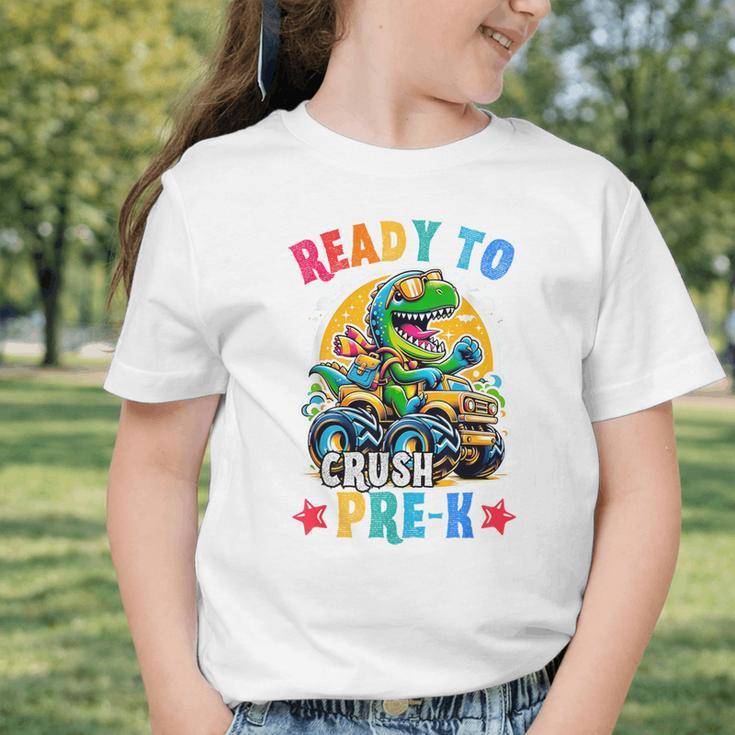 Monster Truck Dinosaur Boys Back To School Crush Pre-k Kids Graphic Toddler T-Shirt Monster Truck Dinosaur Boys Back To School Crush Pre-k Kids Graphic Toddler T-Shirt