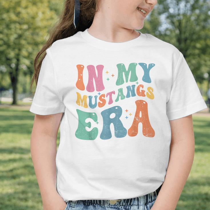 In My Mustangs Era Back To School Spirit Game Retro Groovy Graphic Toddler T-Shirt