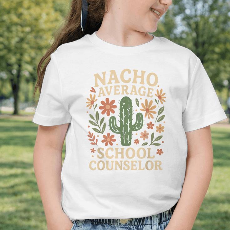 Nacho Average School Counselor Cactus Back To School Graphic Toddler T-Shirt