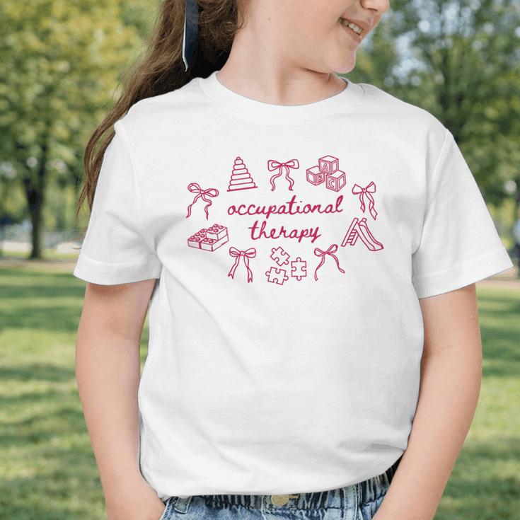 Occupational Therapy Coquette Bow OT COTA Back To School Graphic Toddler T-Shirt