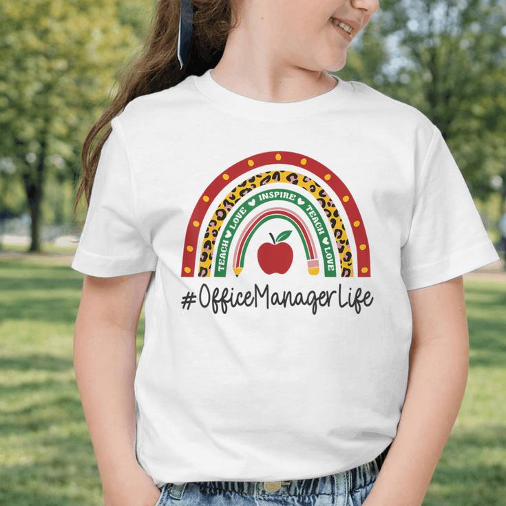 Office Manager Rainbow Appreciation Day Hello Back To School Graphic Toddler T-Shirt Office Manager Rainbow Appreciation Day Hello Back To School Graphic Toddler T-Shirt