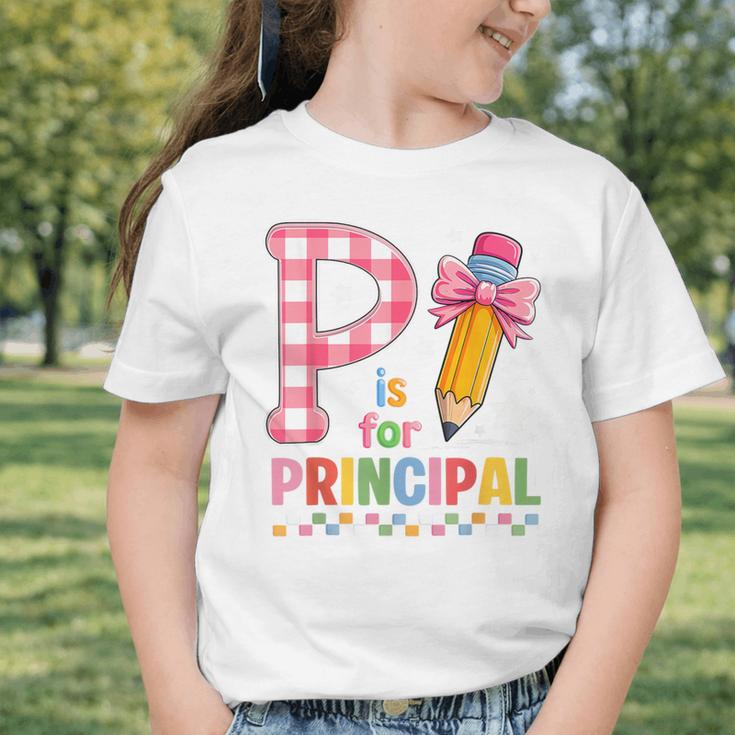P Is For Principal Back To School Pencil Bow Principal Women Graphic Toddler T-Shirt P Is For Principal Back To School Pencil Bow Principal Women Graphic Toddler T-Shirt