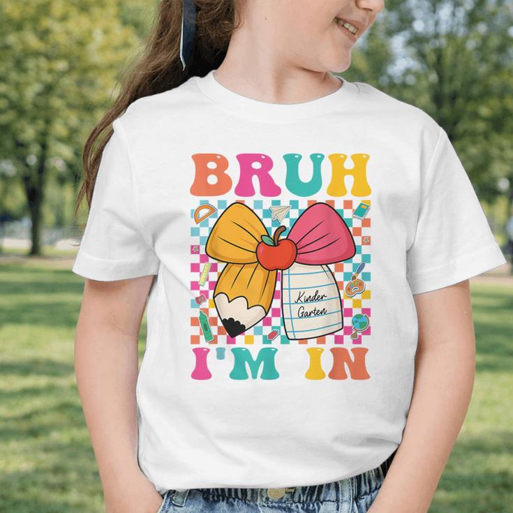 Pencil Bow Bruh I'm In Back To School Kindergarten Graphic Toddler T-Shirt Pencil Bow Bruh I'm In Back To School Kindergarten Graphic Toddler T-Shirt