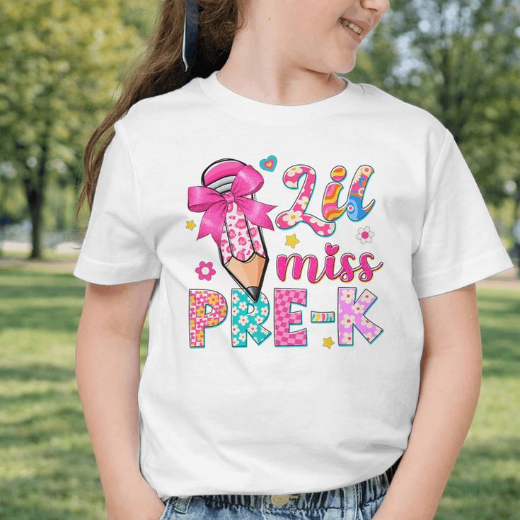 Pencil Bow Lil Miss Pre-K Pre-K Back To School Graphic Toddler T-Shirt Pencil Bow Lil Miss Pre-K Pre-K Back To School Graphic Toddler T-Shirt