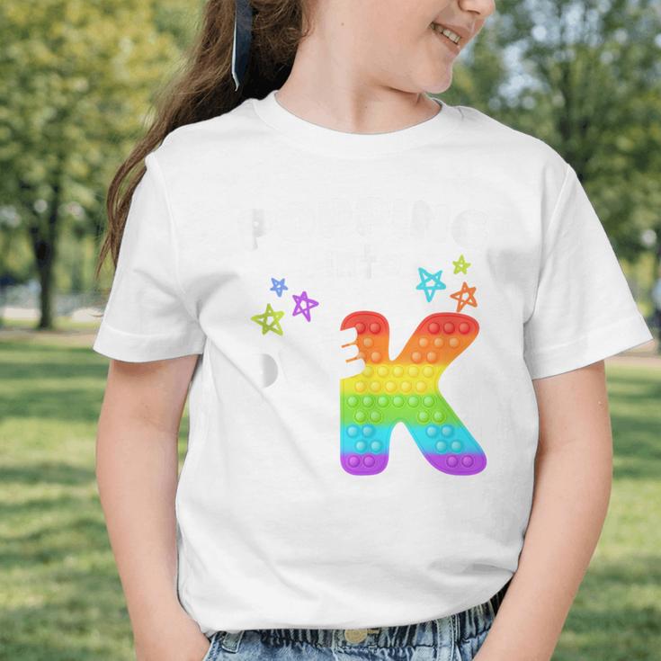 Popping Into Pre K Kid's Back To School Pop It Fidget Toy Graphic Toddler T-Shirt