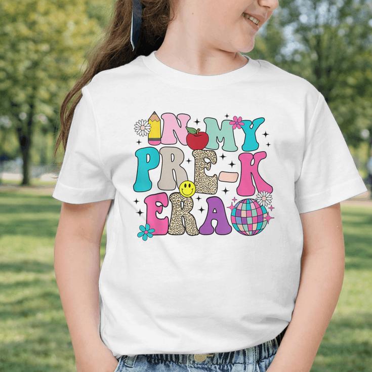 In My Pre-K Era Back To School Retro Groovy Preschool Graphic Toddler T-Shirt