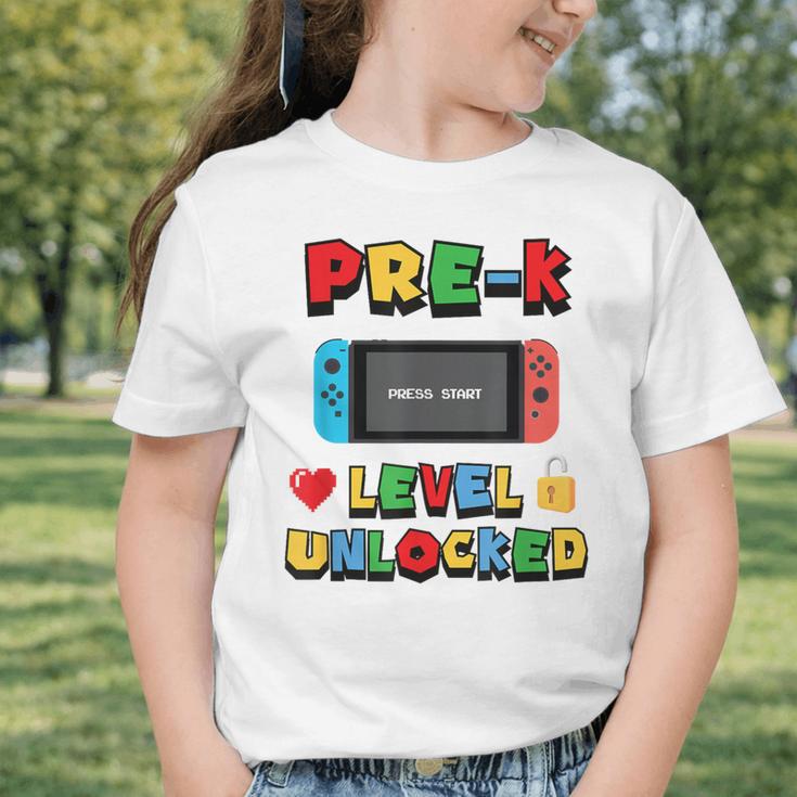 Pre-K Level Unlocked Back To School Video Game Graphic Toddler T-Shirt Pre-K Level Unlocked Back To School Video Game Graphic Toddler T-Shirt