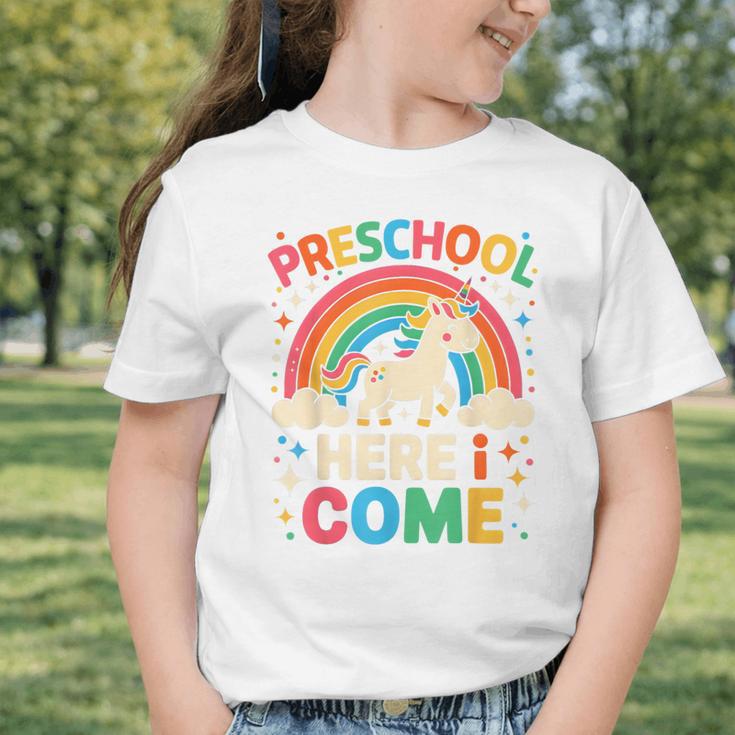Preschool Here I Come Unicorn Back To School Preschool Girls Graphic Toddler T-Shirt Preschool Here I Come Unicorn Back To School Preschool Girls Graphic Toddler T-Shirt
