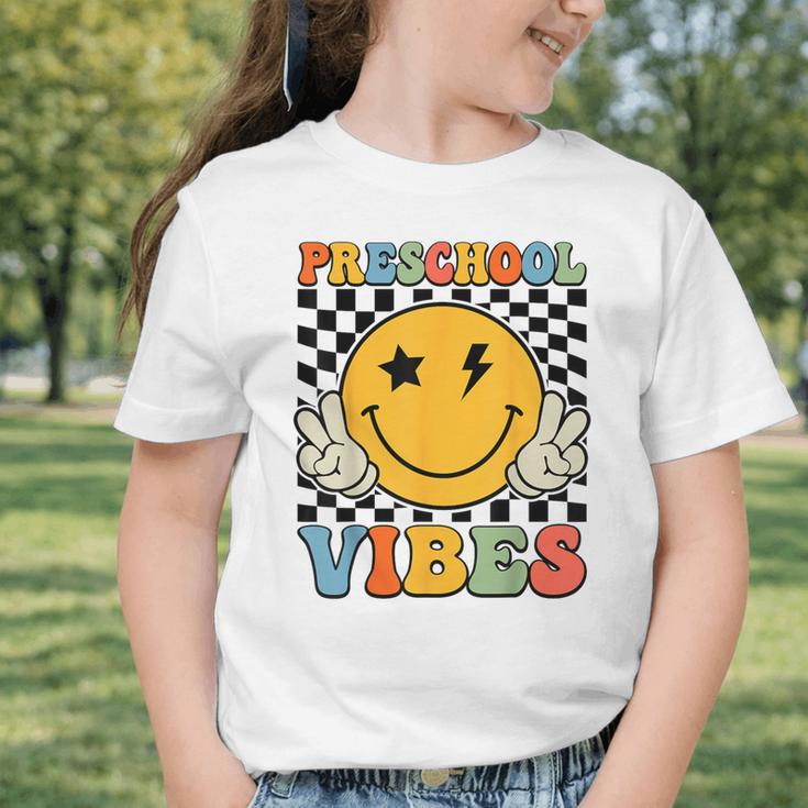 Preschool Vibes Retro Groovy Back To School Pre-K Graphic Toddler T-Shirt Preschool Vibes Retro Groovy Back To School Pre-K Graphic Toddler T-Shirt