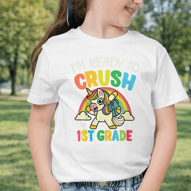 Ready For 1st Grade Unicorn First Day Back To School Student Graphic Toddler T-Shirt Ready For 1st Grade Unicorn First Day Back To School Student Graphic Toddler T-Shirt