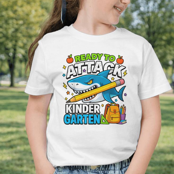 Ready To Attack Kindergarten Shark Back To School Kids Graphic Toddler T-Shirt