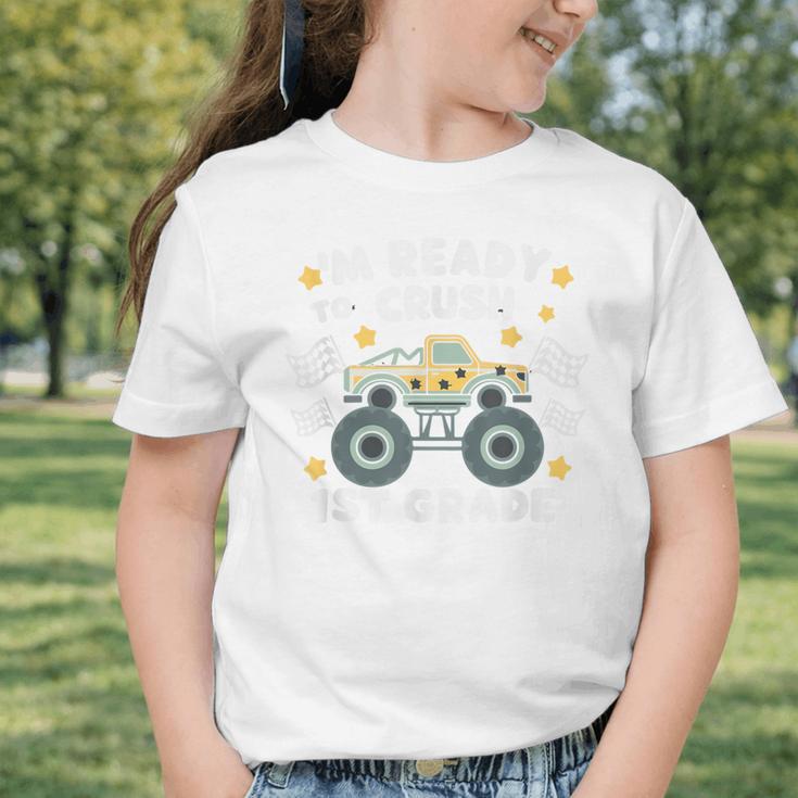 Im Ready To Crush 1st Grade Boy Monster Truck Back To School Graphic Toddler T-Shirt