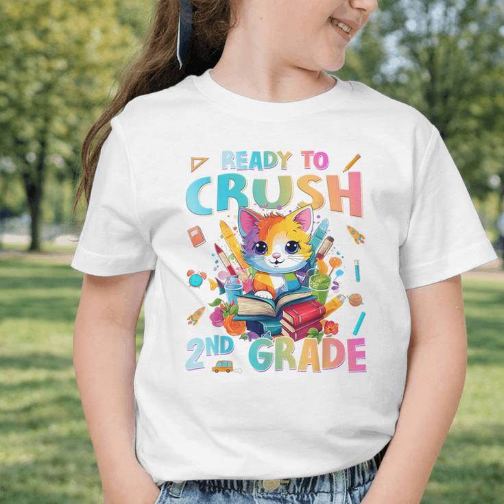 Ready To Crush 2nd Grade Back To School 2nd Grade Cat Kitten Graphic Toddler T-Shirt Ready To Crush 2nd Grade Back To School 2nd Grade Cat Kitten Graphic Toddler T-Shirt