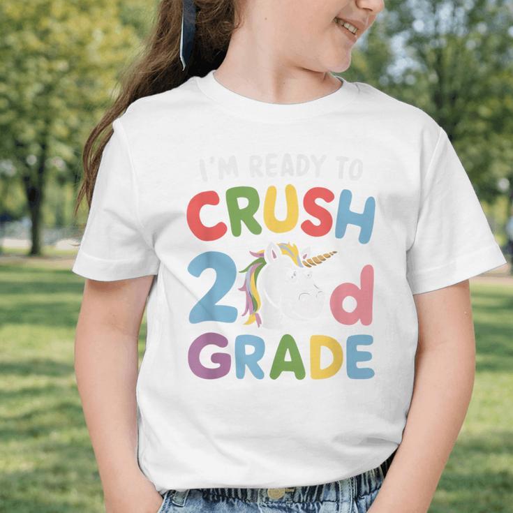 Im Ready To Crush 2nd Grade Boy Unicorn Back To School Graphic Toddler T-Shirt Im Ready To Crush 2nd Grade Boy Unicorn Back To School Graphic Toddler T-Shirt