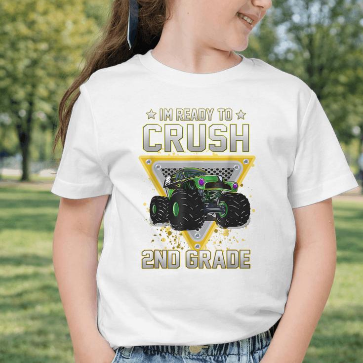 Ready To Crush 2nd Grade Monster Truck Boy Back To School Graphic Toddler T-Shirt Ready To Crush 2nd Grade Monster Truck Boy Back To School Graphic Toddler T-Shirt
