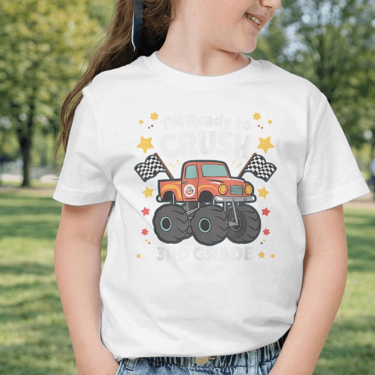 Im Ready To Crush 3rd Grade Boy Monster Truck Back To School Graphic Toddler T-Shirt Im Ready To Crush 3rd Grade Boy Monster Truck Back To School Graphic Toddler T-Shirt