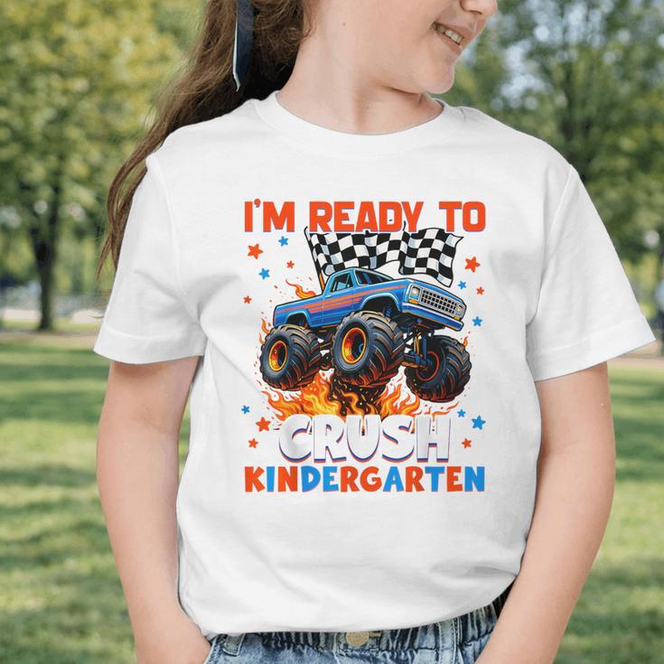 Ready To Crush Kindergarten Monster Truck Back To School Boy Graphic Toddler T-Shirt Ready To Crush Kindergarten Monster Truck Back To School Boy Graphic Toddler T-Shirt
