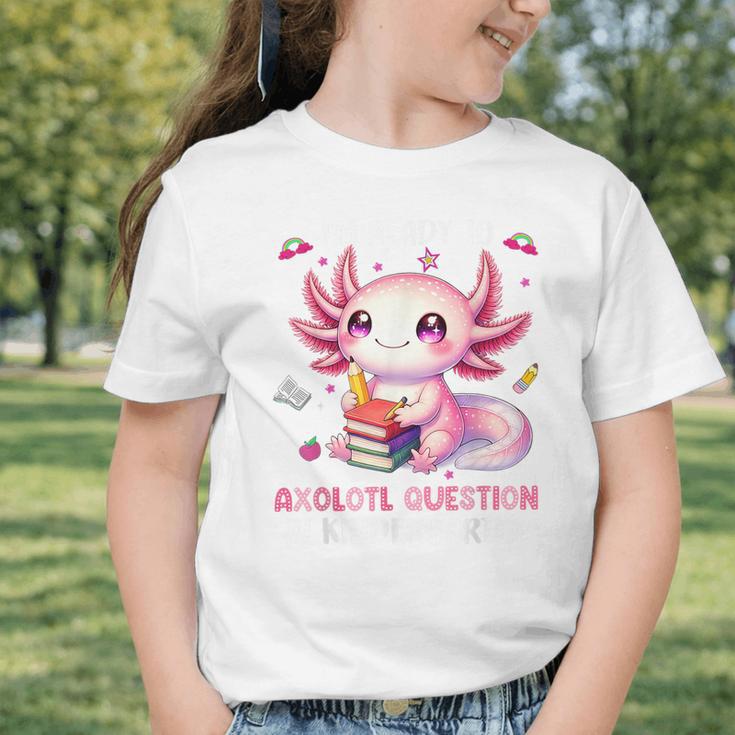 Ready To Kindergarten Axolotl Questions Back To School Girls Graphic Toddler T-Shirt Ready To Kindergarten Axolotl Questions Back To School Girls Graphic Toddler T-Shirt