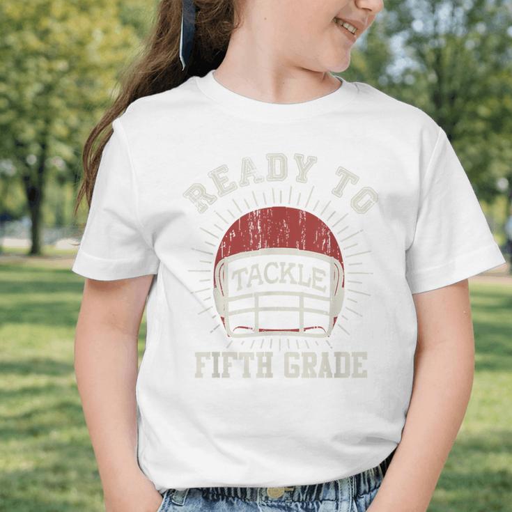Ready To Tackle 5th Grade Back To School Football Graphic Toddler T-Shirt Ready To Tackle 5th Grade Back To School Football Graphic Toddler T-Shirt