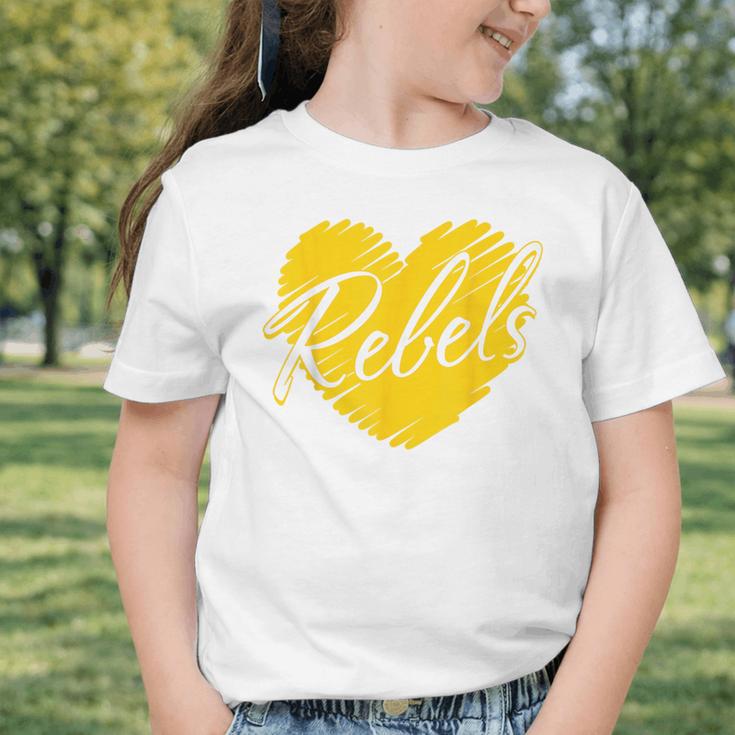 Rebels Heart Back To School Spirit GY Graphic Toddler T-Shirt