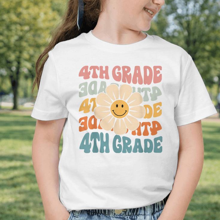 Retro 4th Grade Daisy Colorful Back To School Fourth Grade Graphic Toddler T-Shirt Retro 4th Grade Daisy Colorful Back To School Fourth Grade Graphic Toddler T-Shirt