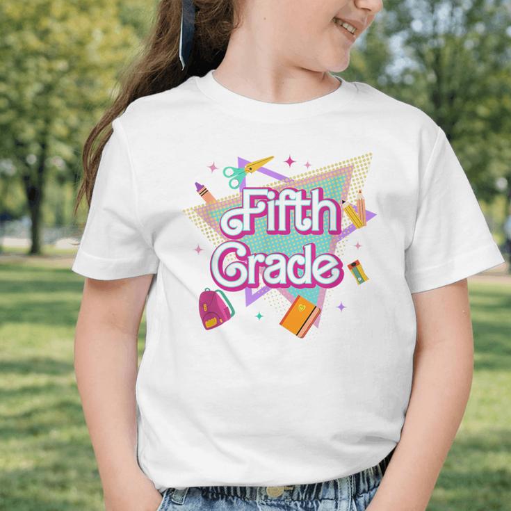 Retro 90s 5th Grade Back To School First Day Of Fifth Grade Graphic Toddler T-Shirt