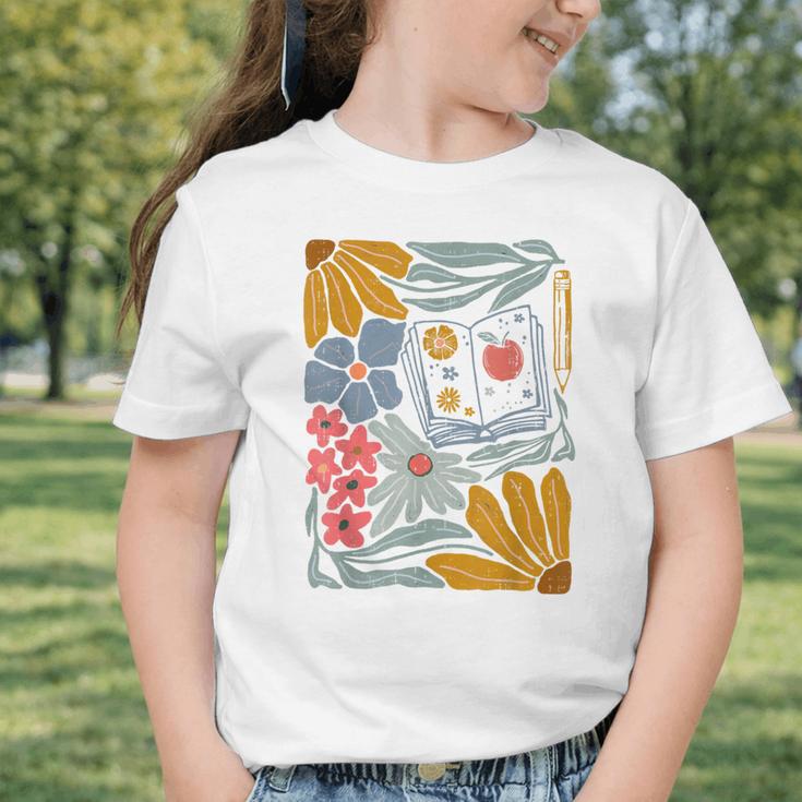 Retro Boho Flower Floral Back To School First Day Of School Graphic Toddler T-Shirt Retro Boho Flower Floral Back To School First Day Of School Graphic Toddler T-Shirt