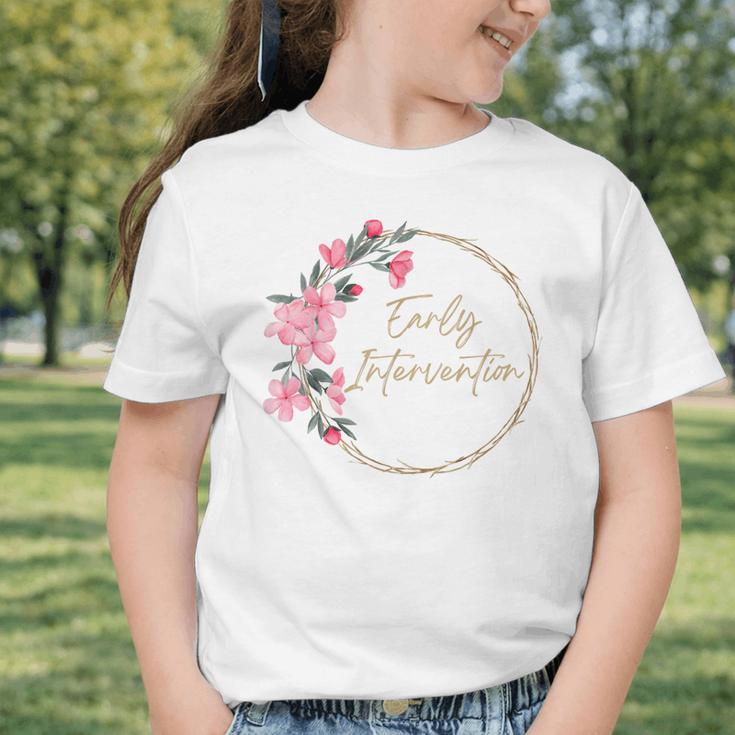 Retro Floral Early Intervention Specialist Back To School Graphic Toddler T-Shirt Retro Floral Early Intervention Specialist Back To School Graphic Toddler T-Shirt