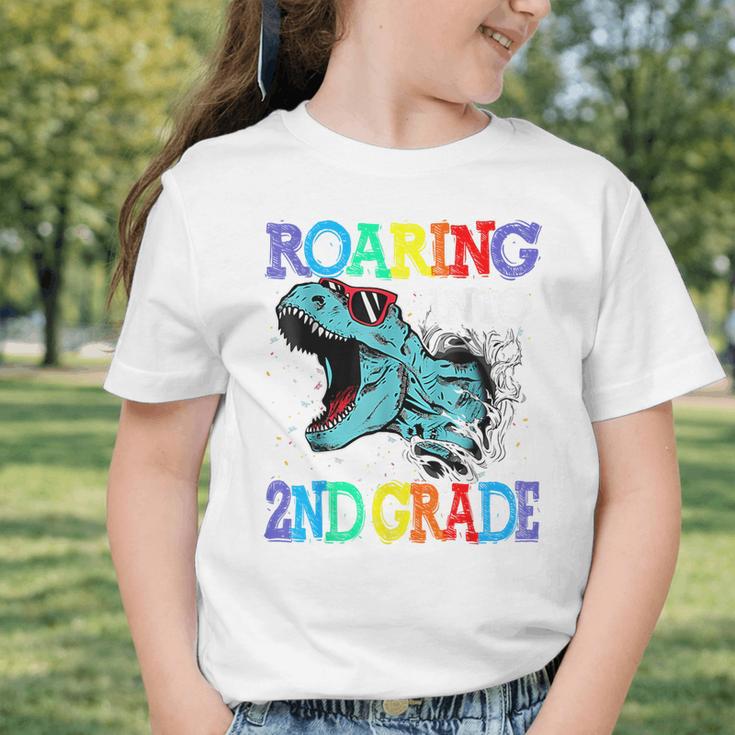 Roaring Into 2Nd Grade DinosaurRex Back To School Graphic Toddler T-Shirt Roaring Into 2Nd Grade DinosaurRex Back To School Graphic Toddler T-Shirt