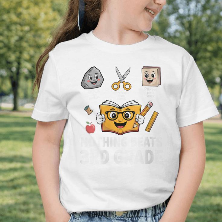 Rock Scissor Paper Nothing Beats 3rd Grade Back To School Graphic Toddler T-Shirt