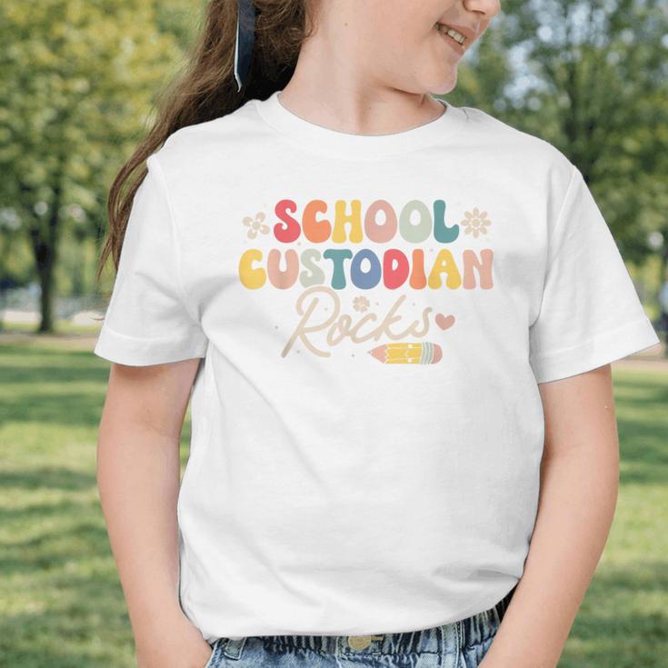 School Custodian Rocks Shirt Back To School Groovy Graphic Toddler T-Shirt School Custodian Rocks Shirt Back To School Groovy Graphic Toddler T-Shirt