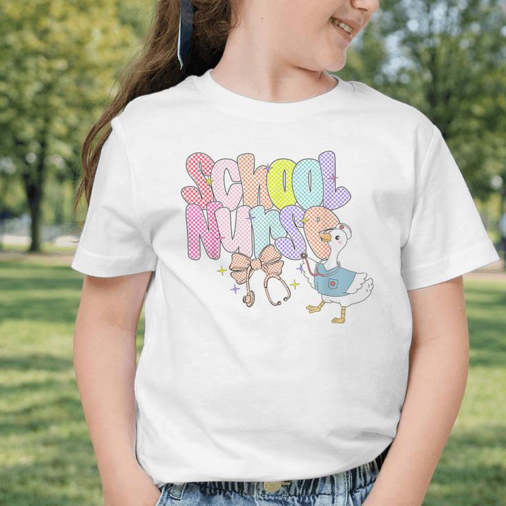 School Nurse Back To School Silly School Nurse Goose Graphic Toddler T-Shirt