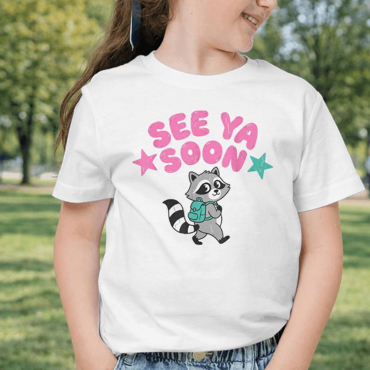See Ya Soon Summer Cute Raccoon Back To School Kids Student Graphic Toddler T-Shirt