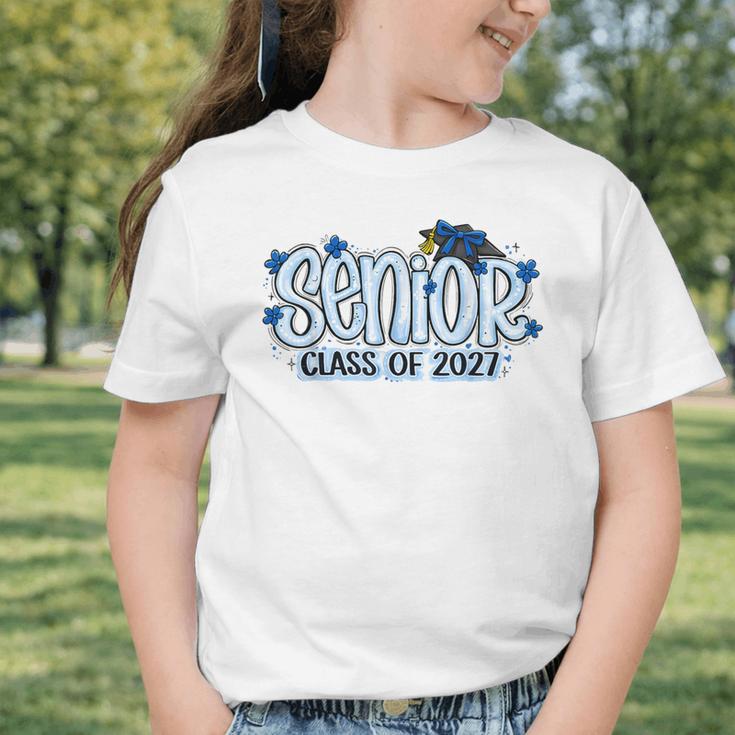 Senior 2027 Blue Girls Class Of 27 Back To School Graphic Toddler T-Shirt Senior 2027 Blue Girls Class Of 27 Back To School Graphic Toddler T-Shirt