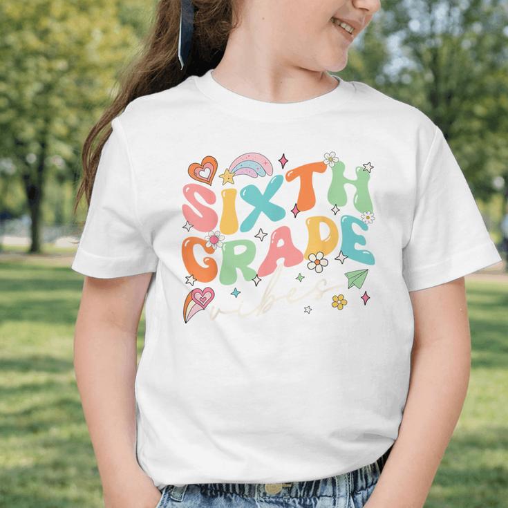Sixth Grade Vibes 6th Grade Team Groovy Back To School Graphic Toddler T-Shirt Sixth Grade Vibes 6th Grade Team Groovy Back To School Graphic Toddler T-Shirt