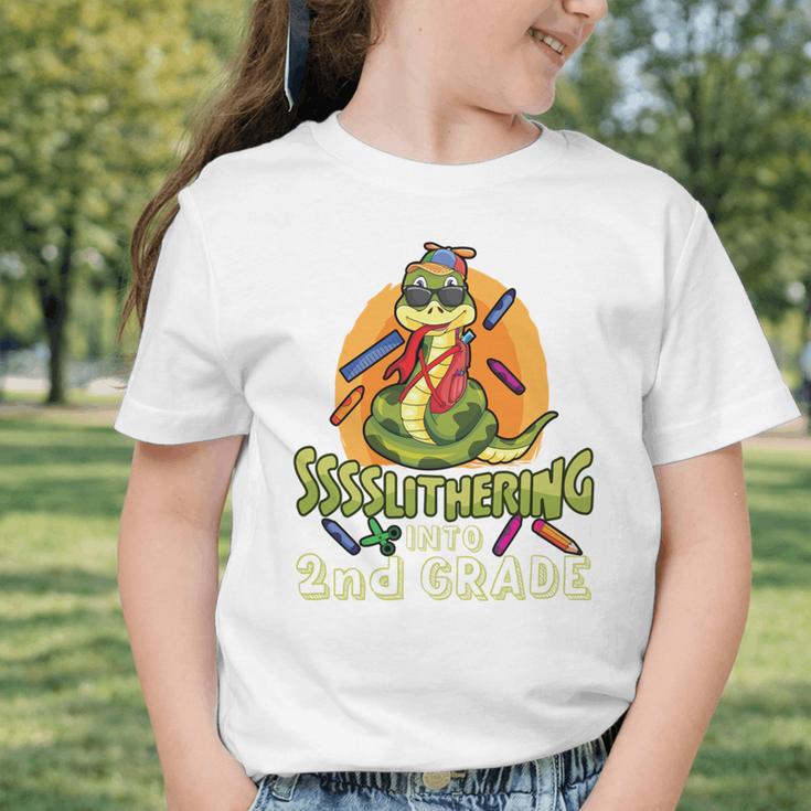 Slithering Into 2nd Grade First Day Back To School Snake Performance Graphic Toddler T-Shirt