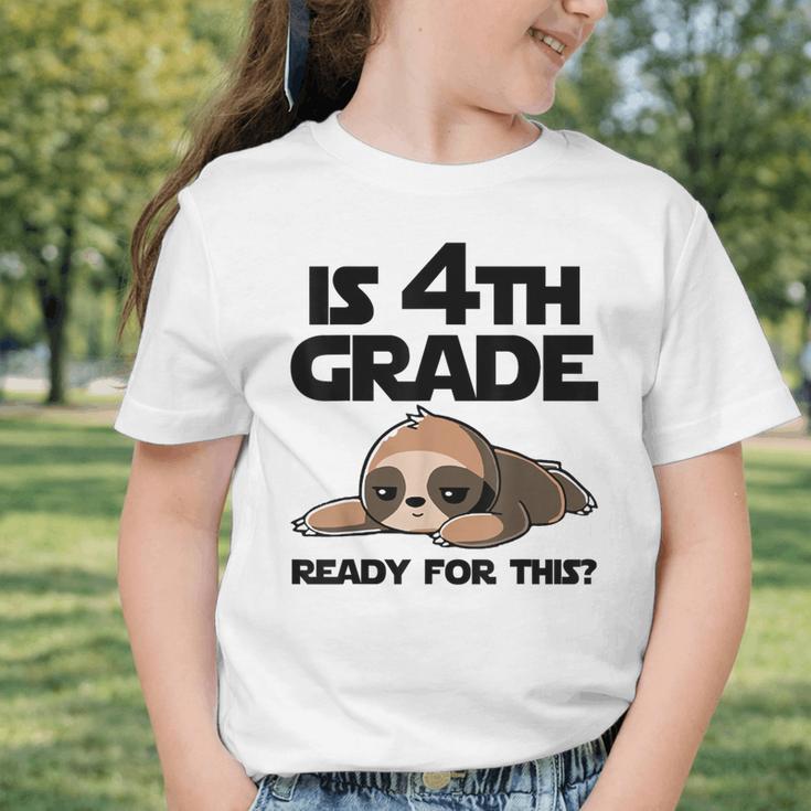 Sloth Is 4th Grade Ready For This Back To School Graphic Toddler T-Shirt