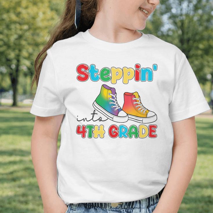 Steppin Into Fourth Grade Back To School First Day 4th Grade Graphic Toddler T-Shirt Steppin Into Fourth Grade Back To School First Day 4th Grade Graphic Toddler T-Shirt