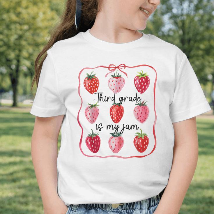 Third Grade Is My Jam Strawberry 3rd Grade Back To School Graphic Toddler T-Shirt