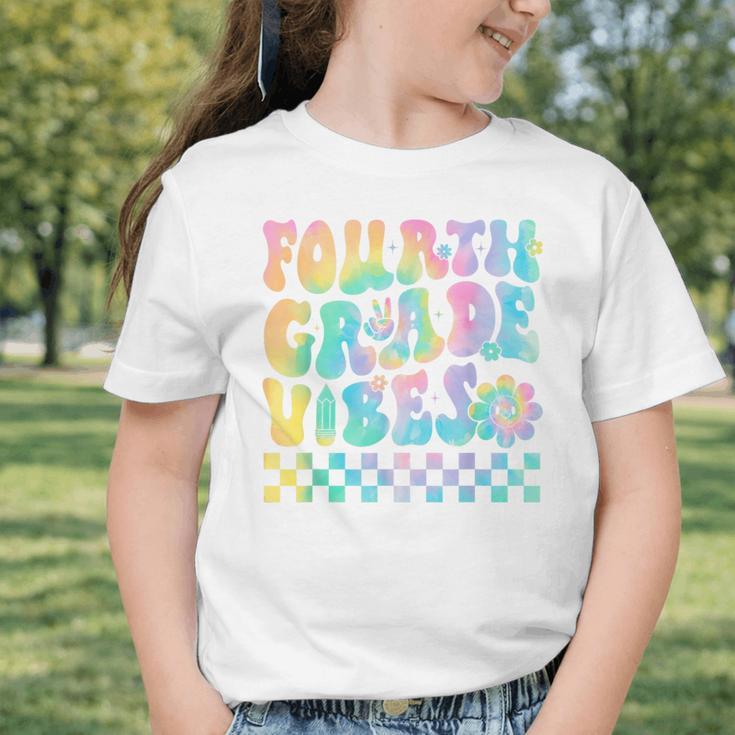 Tie Dye 4th Grade Vibes Fourth Grade Retro Back To School Graphic Toddler T-Shirt Tie Dye 4th Grade Vibes Fourth Grade Retro Back To School Graphic Toddler T-Shirt