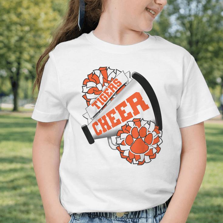 Tigers Cheerleading Back To School Cheer Team Spirit Orange Graphic Toddler T-Shirt Tigers Cheerleading Back To School Cheer Team Spirit Orange Graphic Toddler T-Shirt