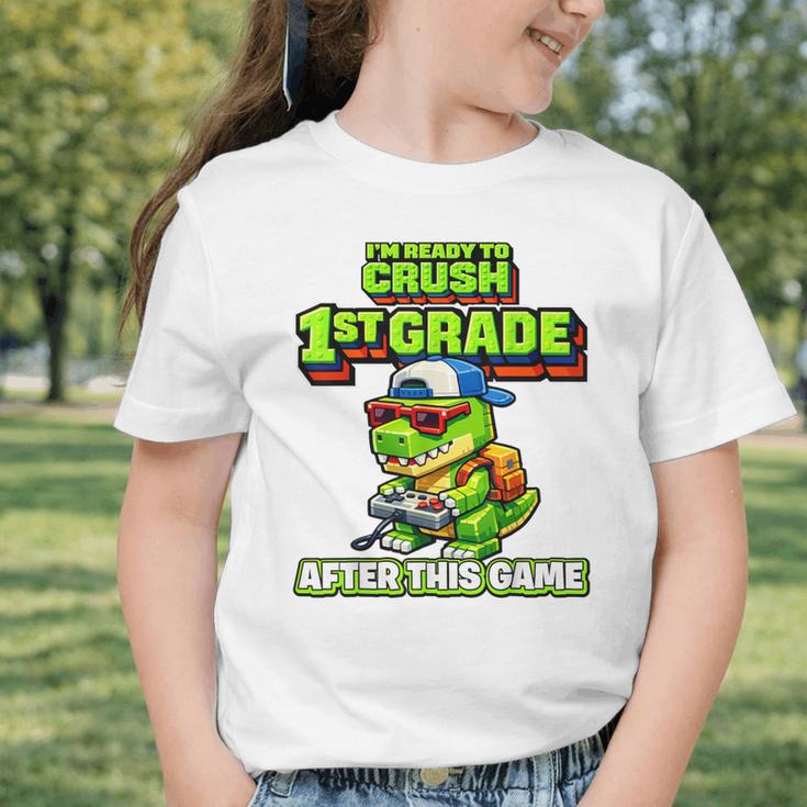 Video GameRex Dinosaur 1st Grade Back To School Boy Graphic Toddler T-Shirt Video GameRex Dinosaur 1st Grade Back To School Boy Graphic Toddler T-Shirt