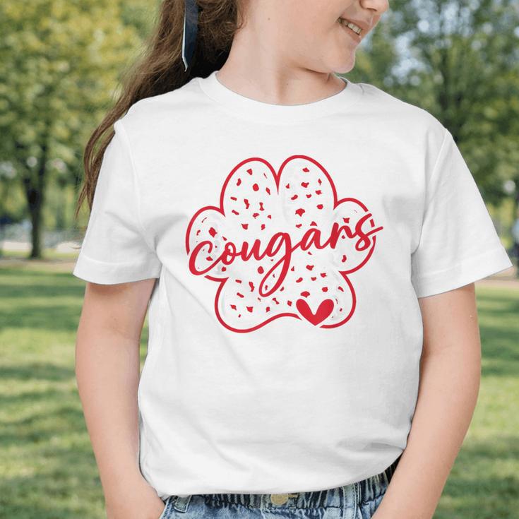 Vintage Cougars School Sports Team Spirit Back To School Graphic Toddler T-Shirt