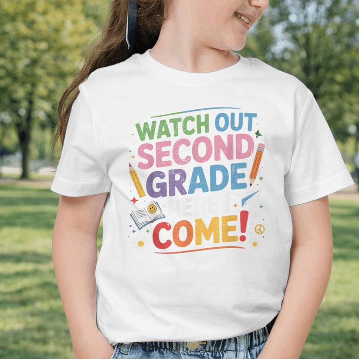 Watch Out 2nd Grade Here I Come Back To School Second Grade Graphic Toddler T-Shirt Watch Out 2nd Grade Here I Come Back To School Second Grade Graphic Toddler T-Shirt